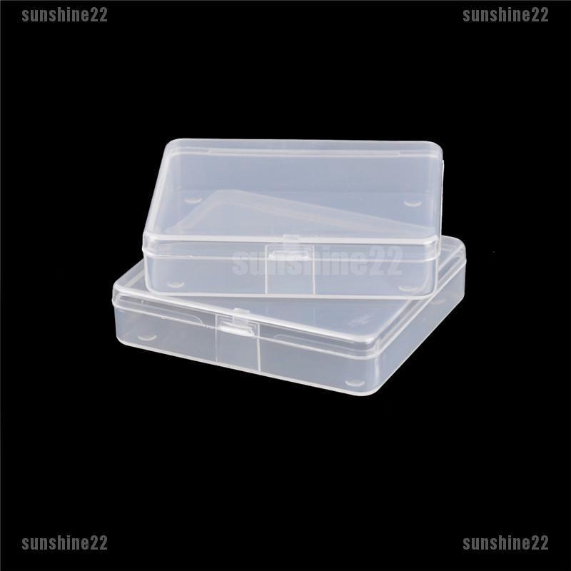 2pcs Rectangular Transparent Plastic Box Pp Material Storage