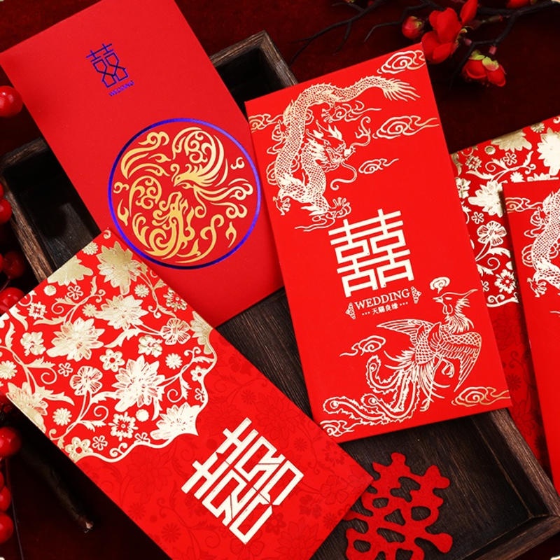 30-40pcs Red Packet Angpao Wedding Angpow 2022 Cute Cartoon Money 