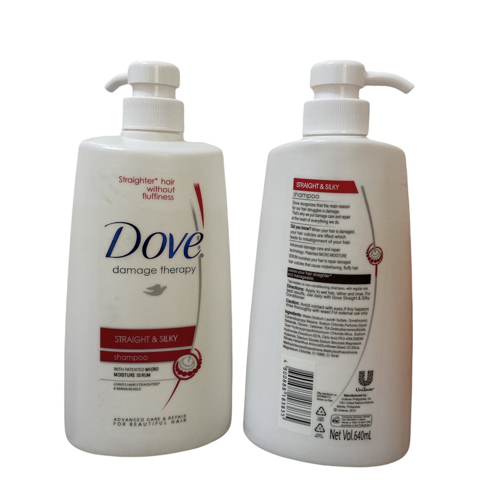 DOVE SHAMPOO STRAIGHT & SILKY 640 ML | Shopee Philippines