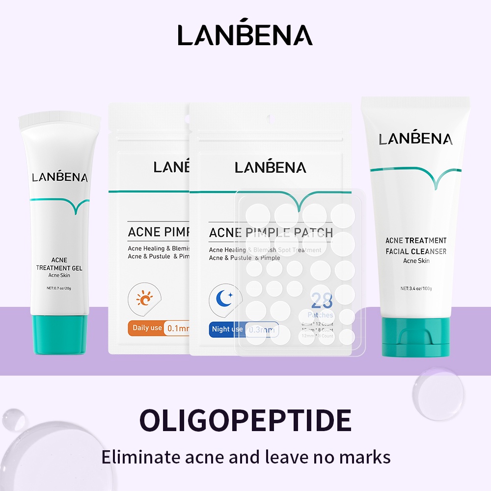 LANBENA Acne Treatment Set Cleanser Gel Patch Skin Barrier Repairing