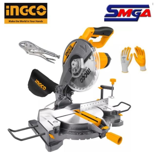 Ingco Miter Saw BMS18001 1800W (ree vise grip and gloves) Shopee
