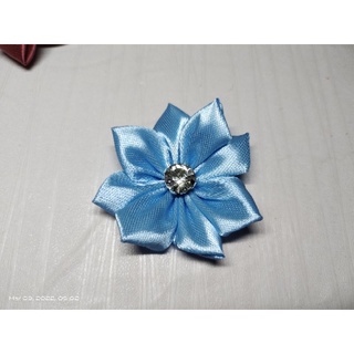 10pcs satin ribbon flowers old rose