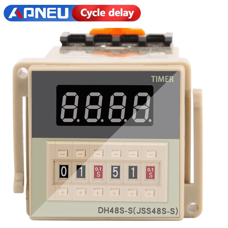 DH48Ss Repeat Cycle Time Delay Relay / 24v timer relawith socket (AC