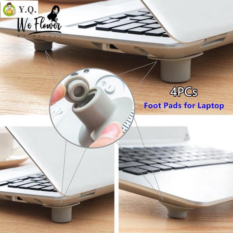 Y.Q.We Flower 4PCs/lot Anti Skid Laptop Stand Foot Pads Heat Sinking ...