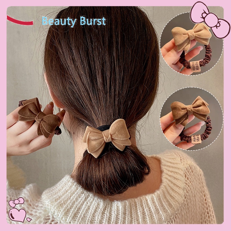 Hair Rope Bow Love Heart Ponytail Head Rope BT | Shopee Philippines