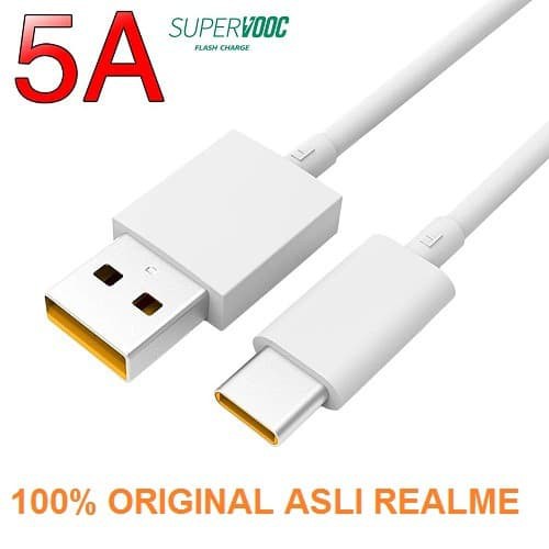 Realme Cable Data Cable Type C USB-C SuperVOOC Original 100% | Shopee ...