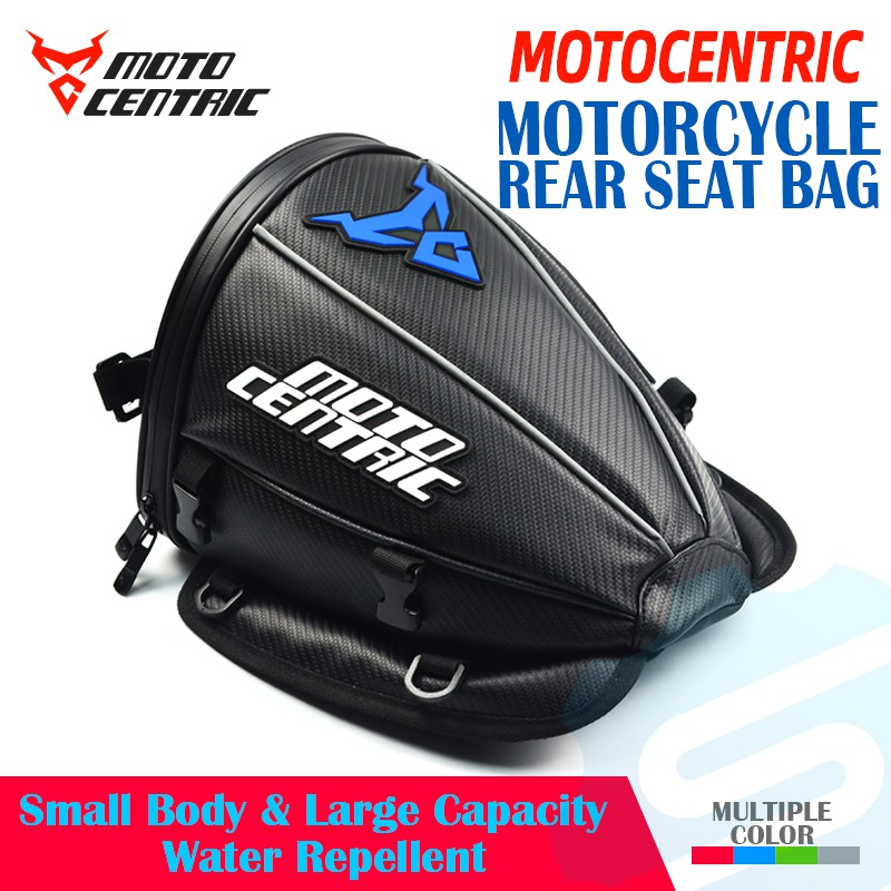 Surfy Motorcycle Rear Seat Bag Waterproof Carbon Fiber Leather