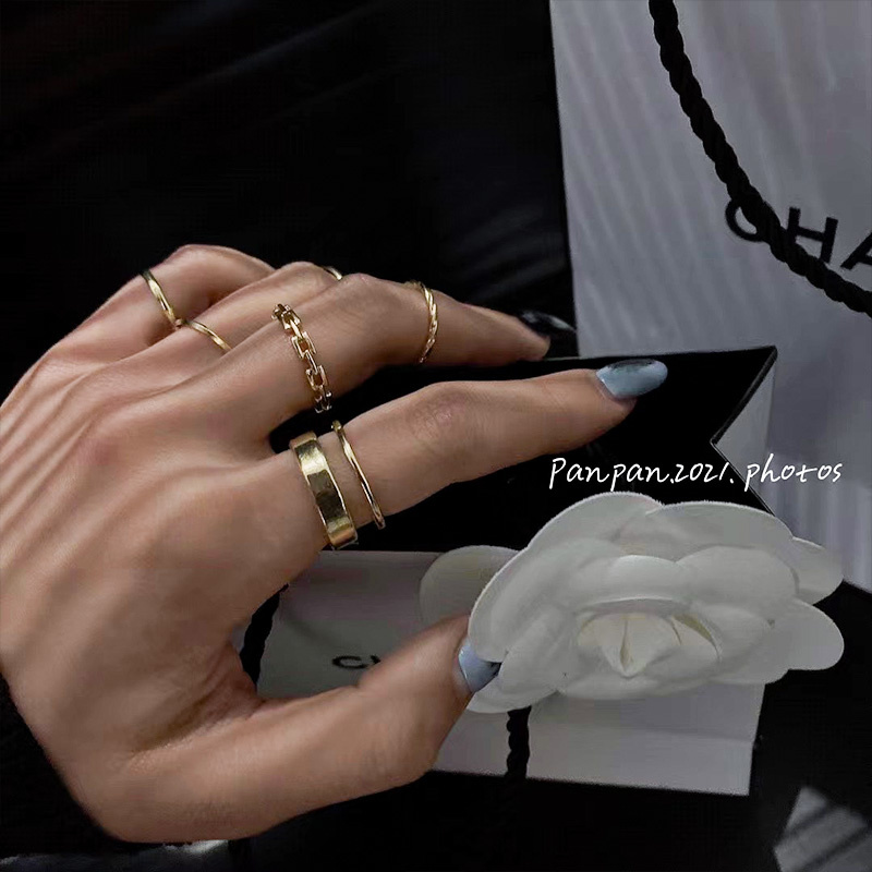 Japanese Style Ring Set Female Fashion Personality Niche Design ...