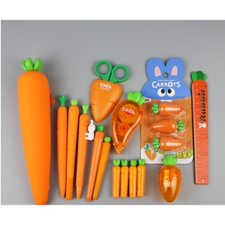 Silicone Penholder Organizer Bag  Kawaii Carrot Stationery Set - Creative  Pencil - Aliexpress