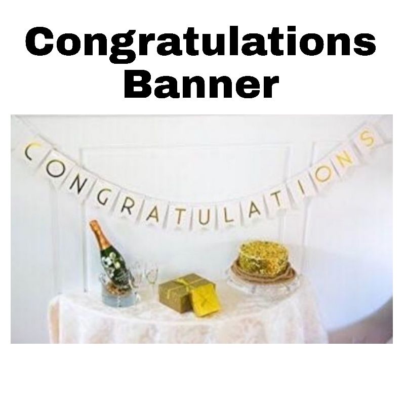 Congratulations Banner White Shopee Philippines