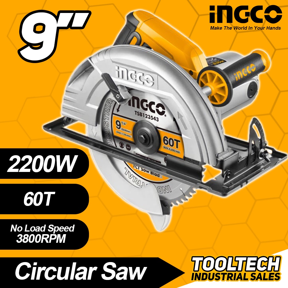 INGCO Circular Saw 9" 2200 watts CS23582 *TOOLTECH* Shopee Philippines