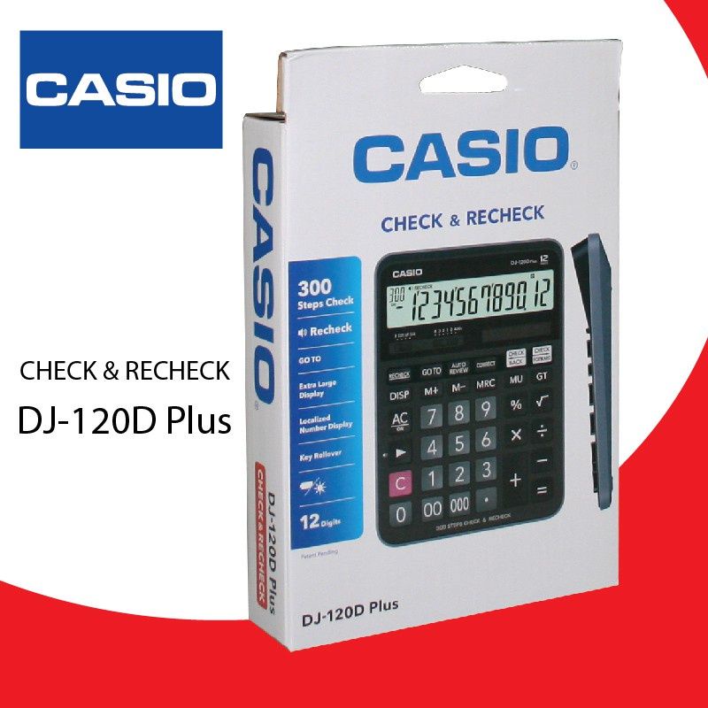 AUTHENTIC CASIO DJ120D Plus Check and Correct Calculator (Casio DJ120d