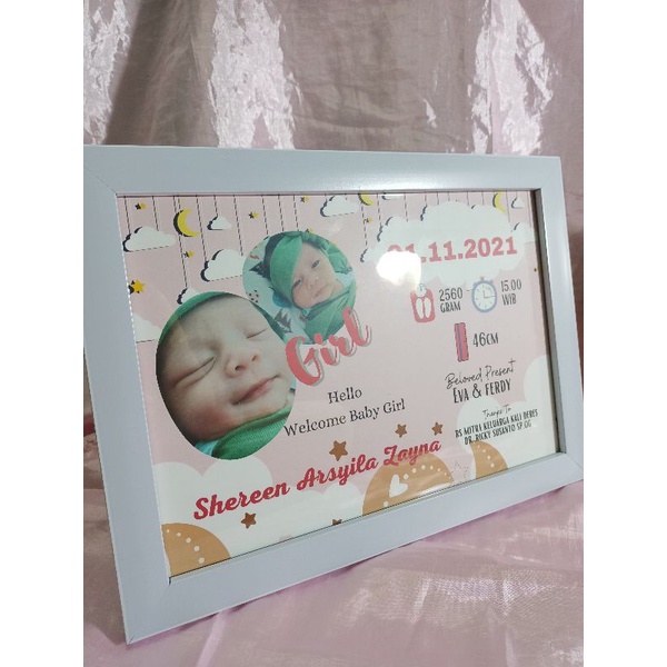 Print newborn photos, baby newborn biodata, baby biodata Photo frames ...