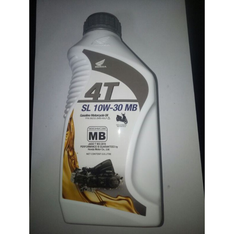 Honda Scooter Oil SL 10W-30 MB 800ml Silver Cap | Shopee Philippines