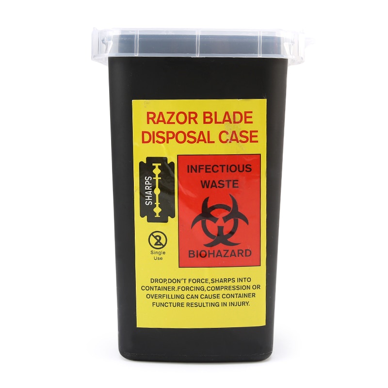 1L Plastic Tattoo Waste Box Medical Supplies Container Disposable