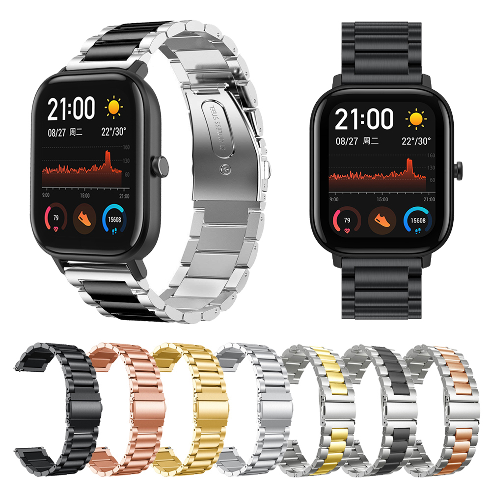 20mm Stainless Steel Straps For Xiaomi Huami Amazfit GTS 3/ mini  2e/GTS Smart Bracelet