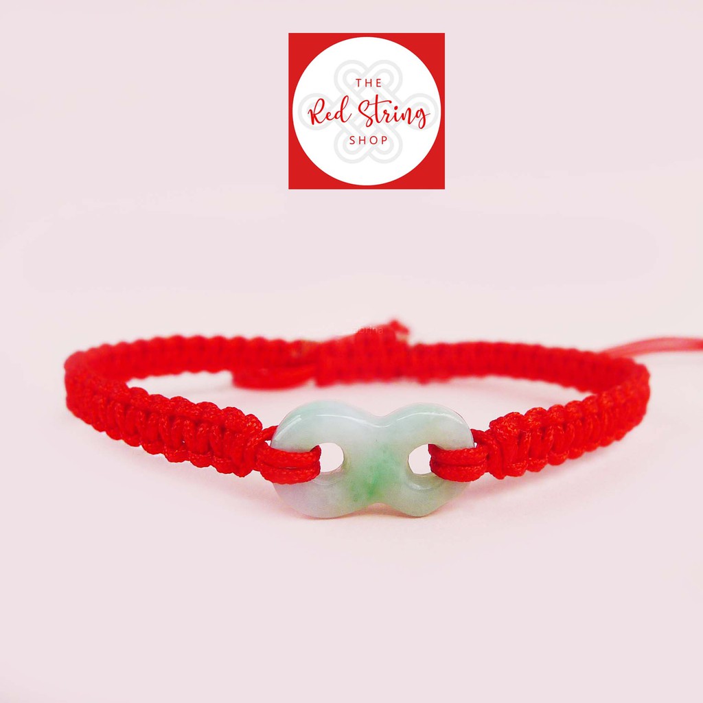 Chinese jade bracelet hot sale with red string