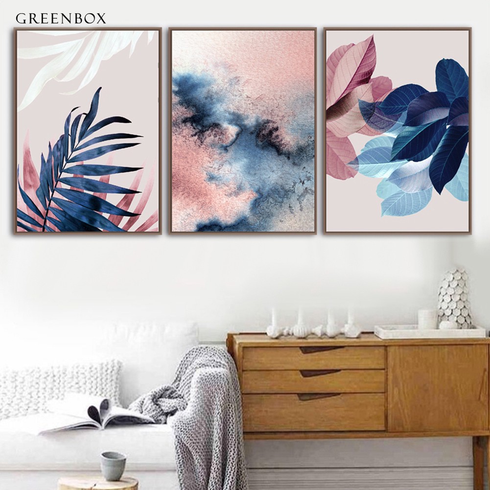 Greenbox Leaves Canvas Painting Living Bedroom Poster Wall Decor ...