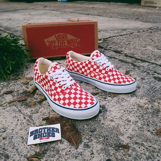 Red checkerboard hot sale authentic vans