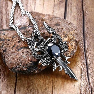 Hip Hop Spike Decor Rhinestone Necklace Wolf Tooth Alloy Necklace For Men -  Temu Bahrain