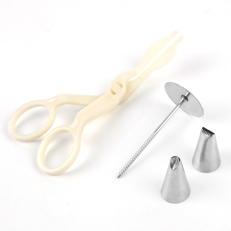 4Pcs/Set Piping Flower Scissors Nail Safety Rose Decor Lifter Fondant ...