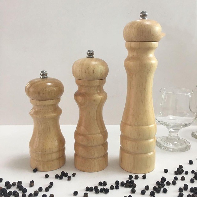 Wooden Oak Pepper Grinder Spice Mill Salt Corn Muller 6/8/10 Inch ...