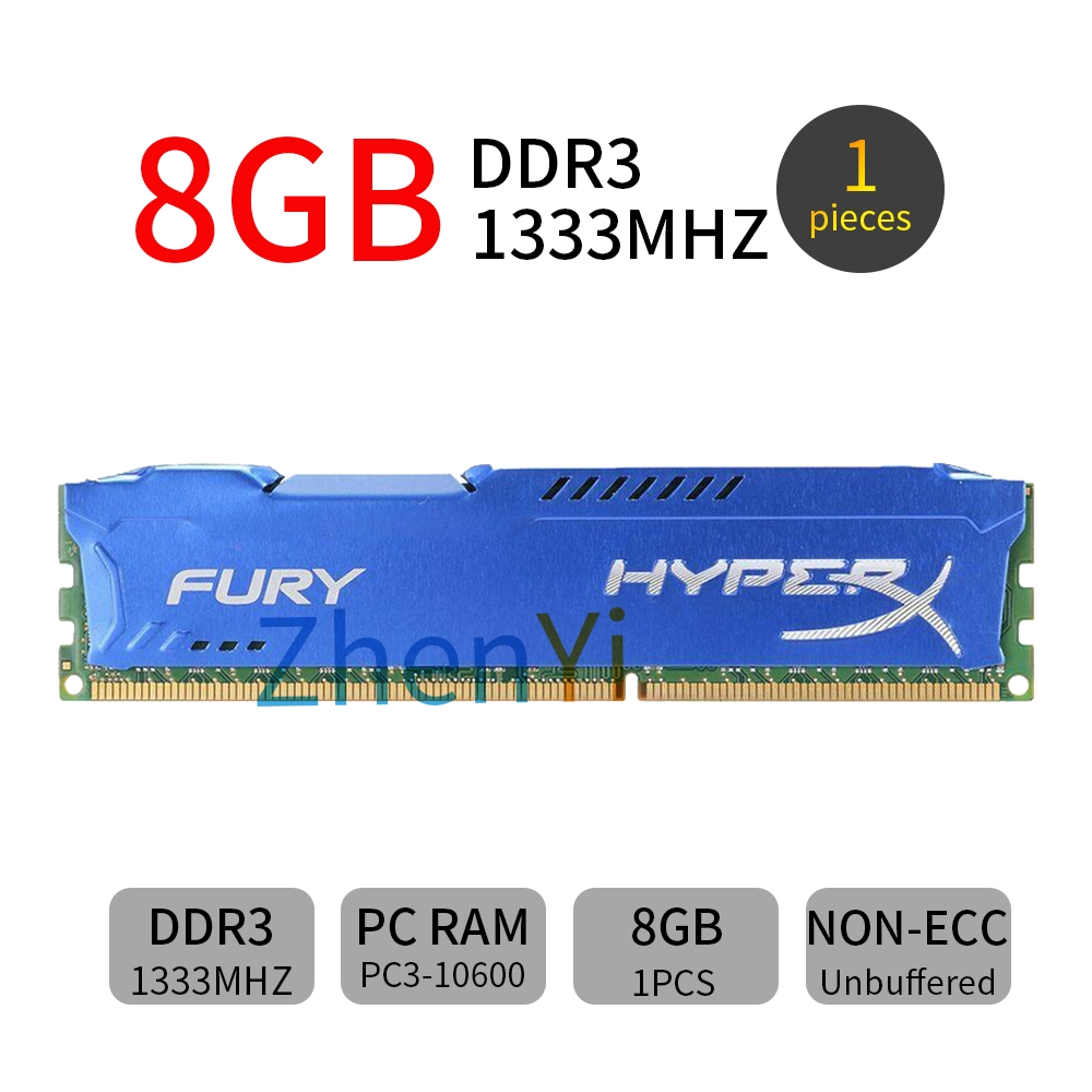 Hyperx fury best sale ddr3 8gb 1333mhz