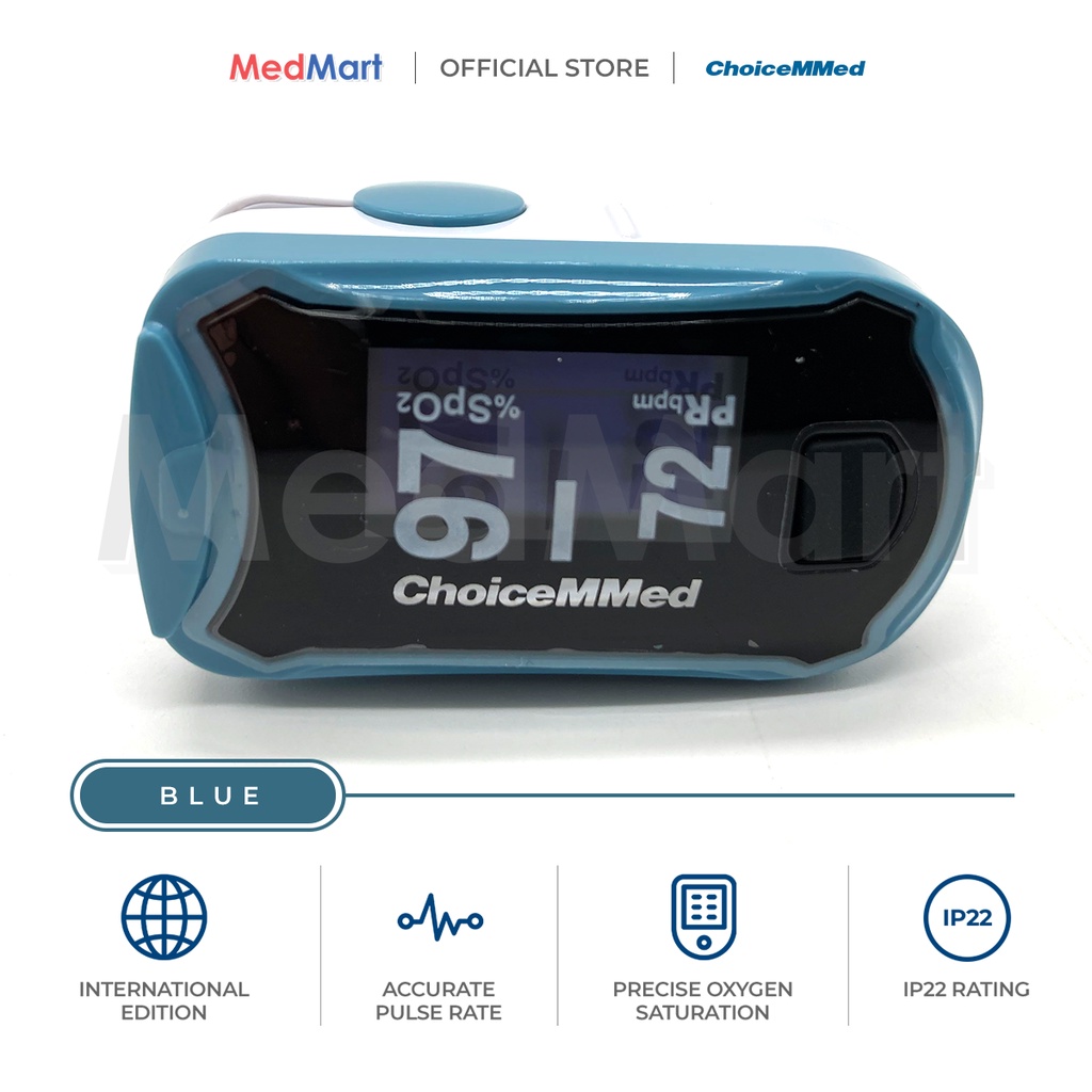 ChoiceMMED Pulse Oximeter OxyWatch (BLUE EDITION) Shopee Philippines