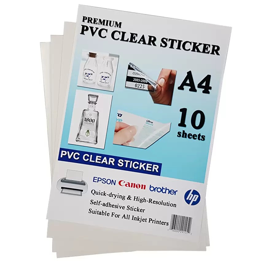 Shop Malaysia] A4 PVC Super Clear Sticker Paper For Any Inkjet
