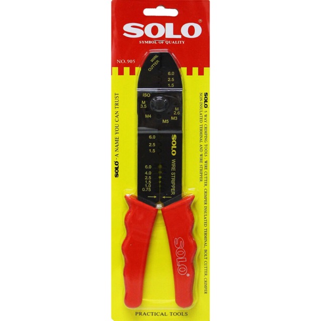 Pliers Fishtail Crimping 5-Way Wire SOLO NO.905 Stripping Tools ...