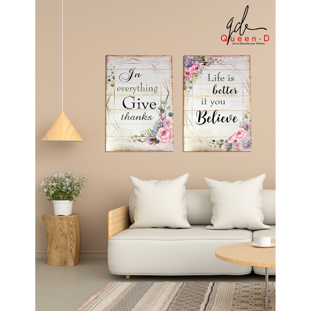 Inspirational Message Quotes Wooden Wall Hanging Decor 26x37 | Shopee ...