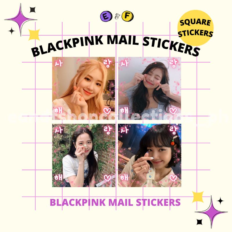 Blackpink Mail Stickers/Bns Trading Stickers/Aesthetic Square Stickers ...