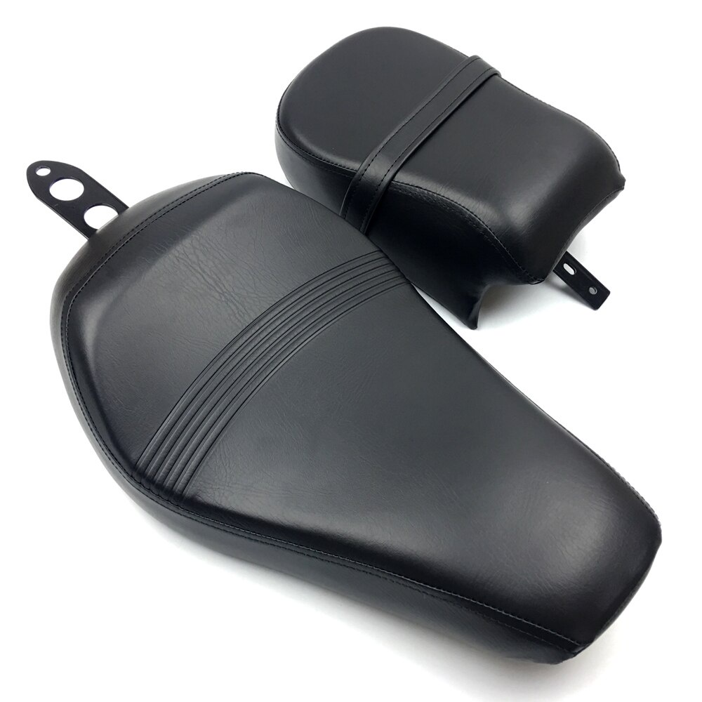 Black Two-Up Seat For Harley Sportster Iron 1200 2019-2021 - Driver & Passenger