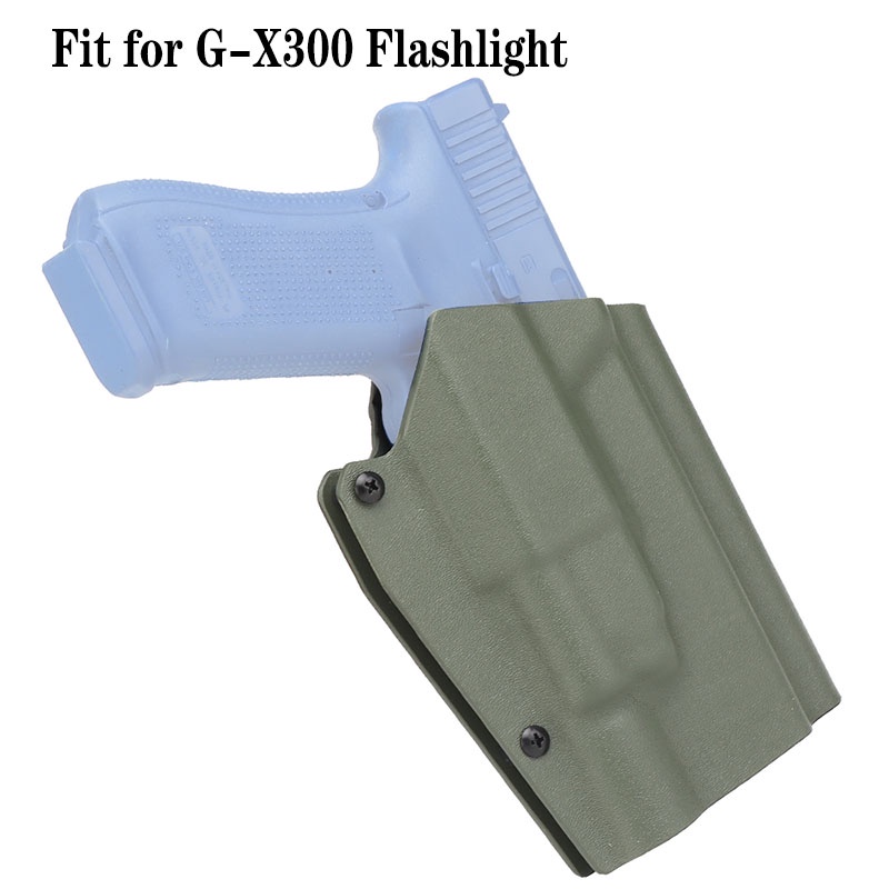 Tactical Kydex Gun Holster for glock 17/19/19X/45 GX300 Flashlight