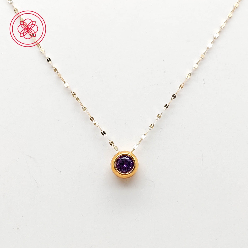 Cod Pawnable K Saudi Gold Birthstone Gemstone Necklace Shopee