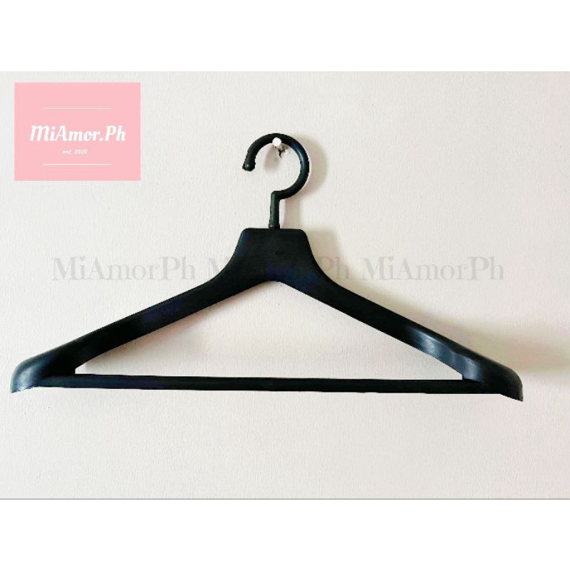 (Thick) Black Coat Hanger Suit Hanger Jacket Hanger Shopee Philippines