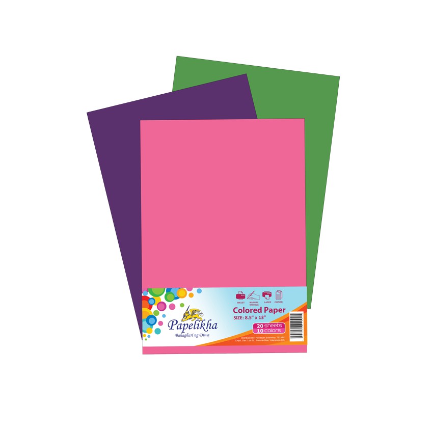 Papelikha Assorted Colored Paper (20 Sheets, 10 Colors) | Shopee ...