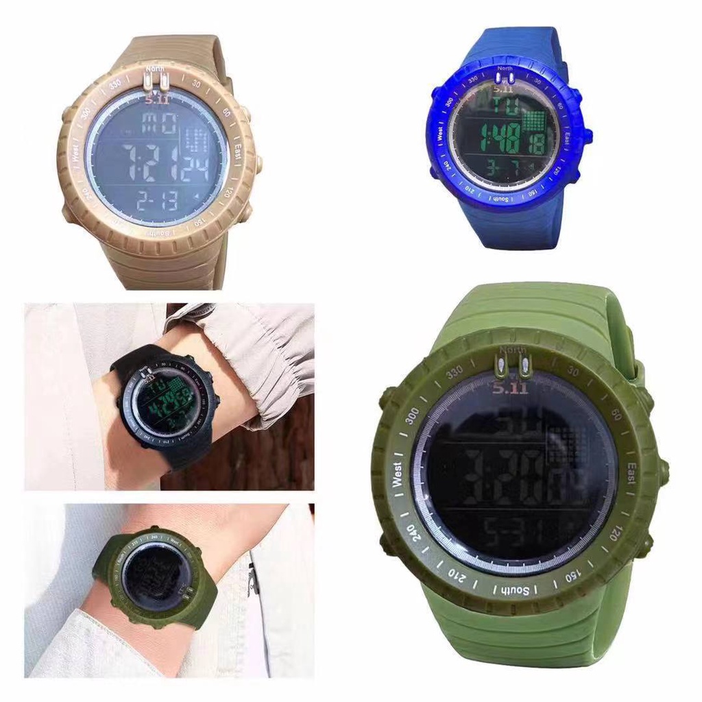 5.11 big digital watch for men Sports fashion and leisure | Shopee ...