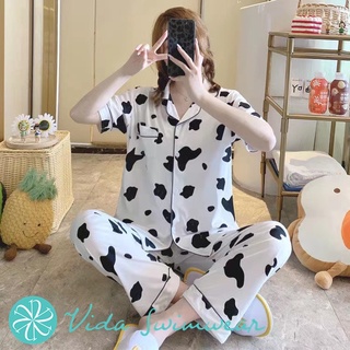 Korean Pajama Women Homewear Lapel Suit Sleepwear Lounge Wear Terno ...