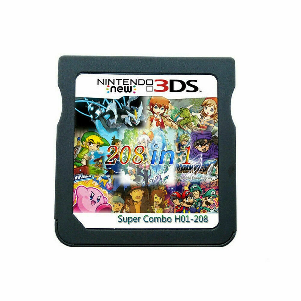 208 in 1 Game Card Cartridge Multicart for Nintendo DS NDS NDSL NDSi ...