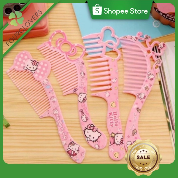 (fourclovers)Cute Hello kitty Comb With Design/Hello kitty/Hair ...