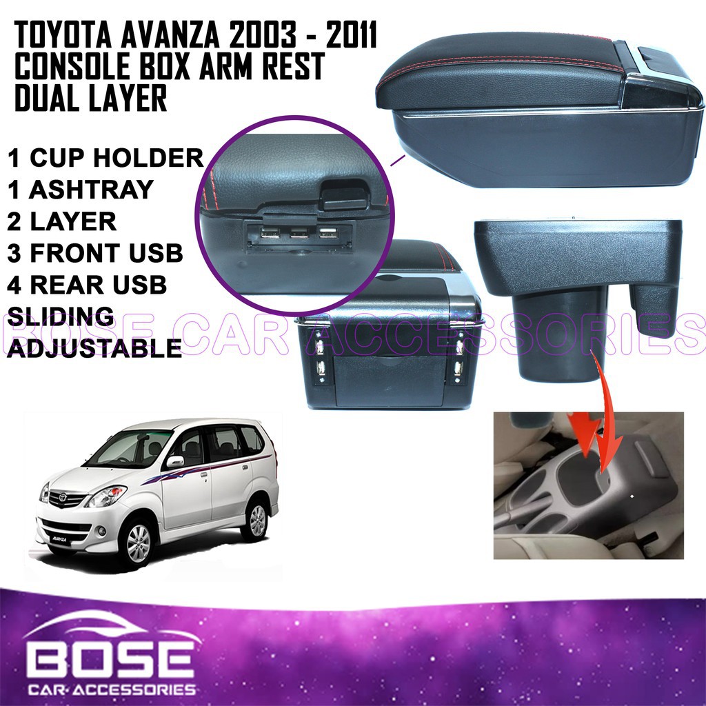 Toyota Avanza J G E Oem Armrest Console Box Premium Double Layer Elegant Design