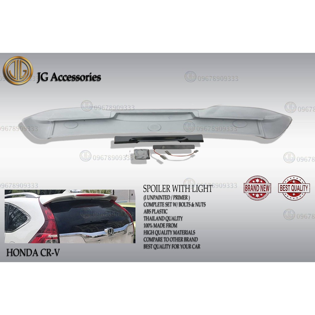thumbnail interactive-video image 1 of Black ABS Plastic Rear Roof Spoiler Wing For Honda CR-V 2007 2008 2009 2010 2011 1 of 4