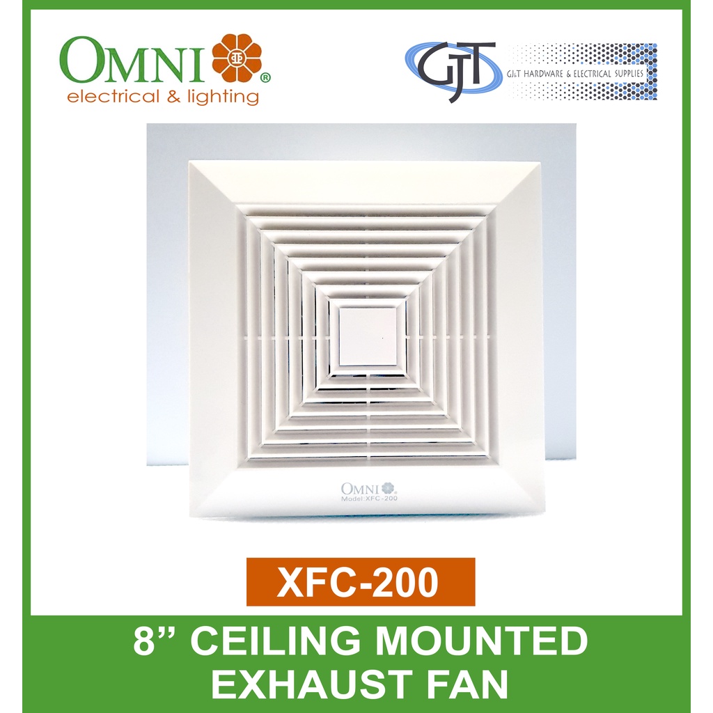 OMNI 8Inch Ceiling Mounted Exhaust Fan XFC2008" Shopee Philippines