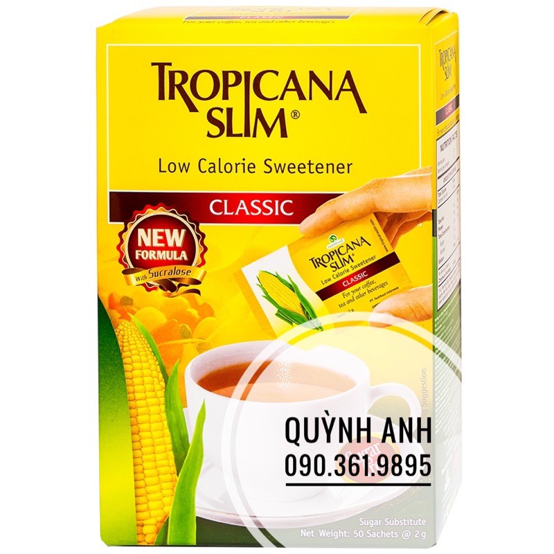 Tropicana Slim Diet Sugar (Classic) Box Of 50 Packs (2g Pack) | Shopee ...