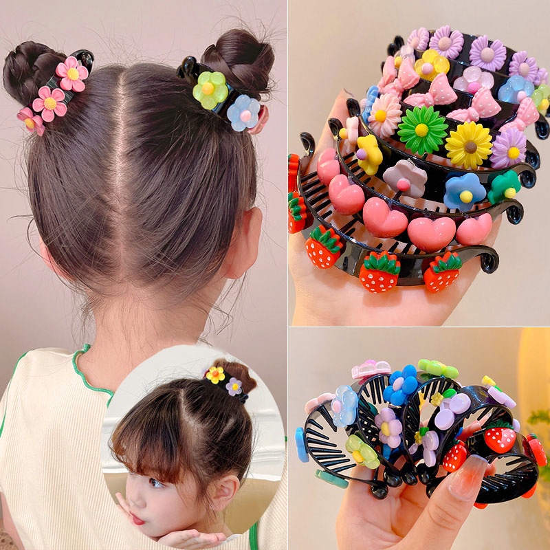 3 Pcs Korean Cute Hair Clips for Girls Fashion Hair Bun Large Cute