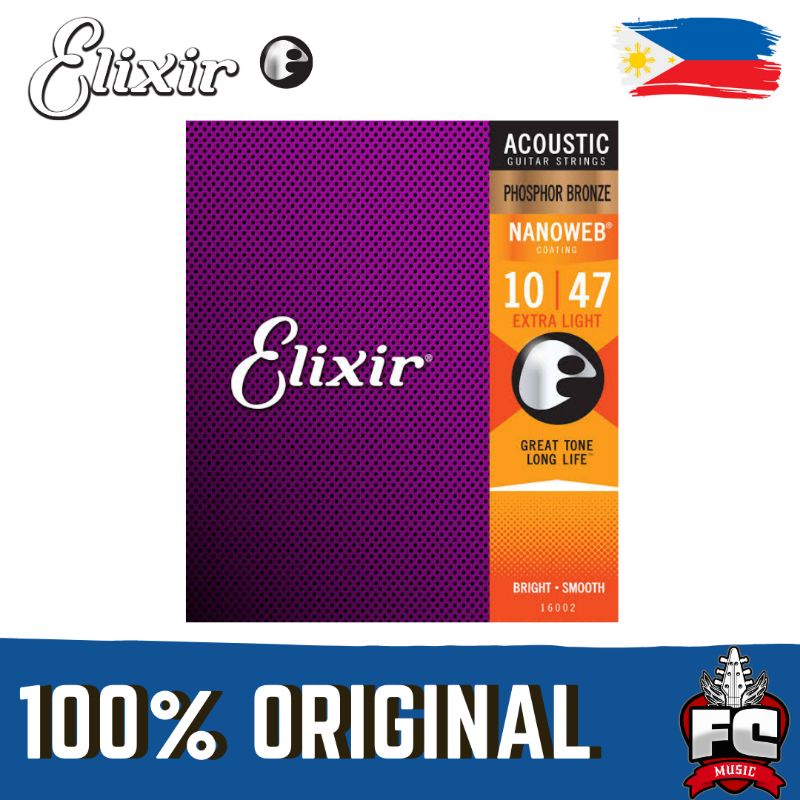 Elixir 10 47 Phosphor Bronze Standard Gauge Acoustic Guitar