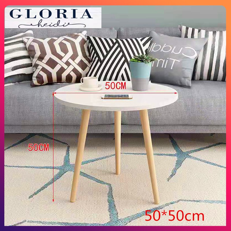 Stock CLORIA Nordic small round coffee table side table 50 50cm