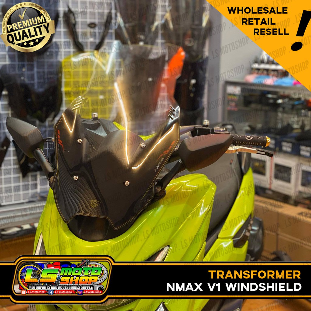 LS TRANSFORMER CARBON WINDSHIELD FOR NMAX V1 | Shopee Philippines