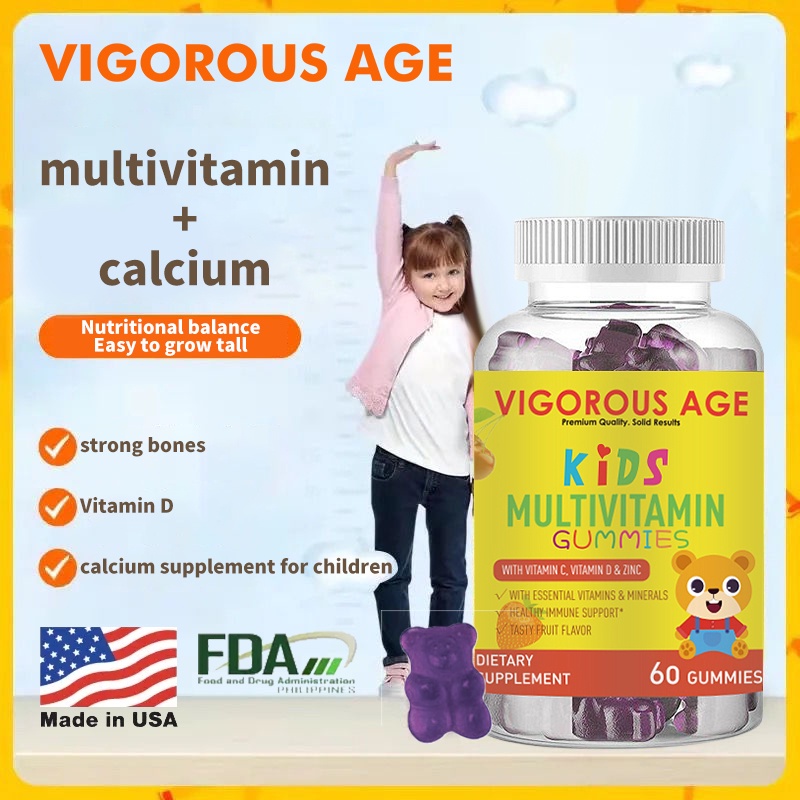 Children heighten Calcium Gummies Contains Multivitamins Promote